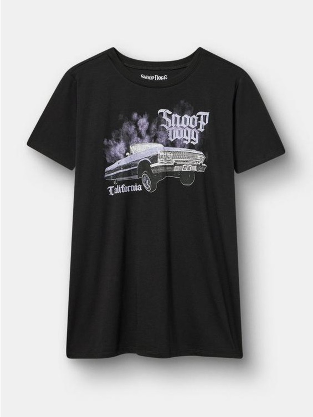 Torrid Snoop Dogg California classic cotton crew tee - size 1, 1X, 14/16 - black